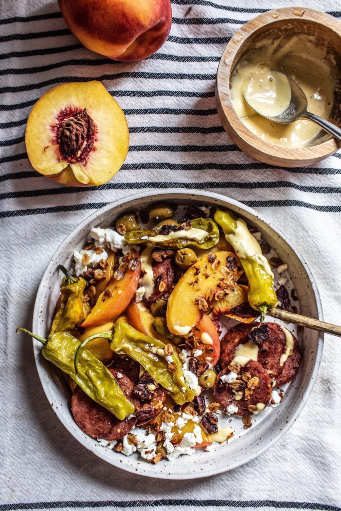 Roasted Peach & Shishito Salad